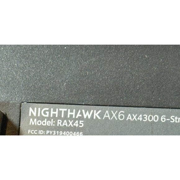 NETGEAR Nighthawk AX6 AX4300 WiFi 6 Router 5-Stream Gigabit No Power Cable - Picture 6 of 6